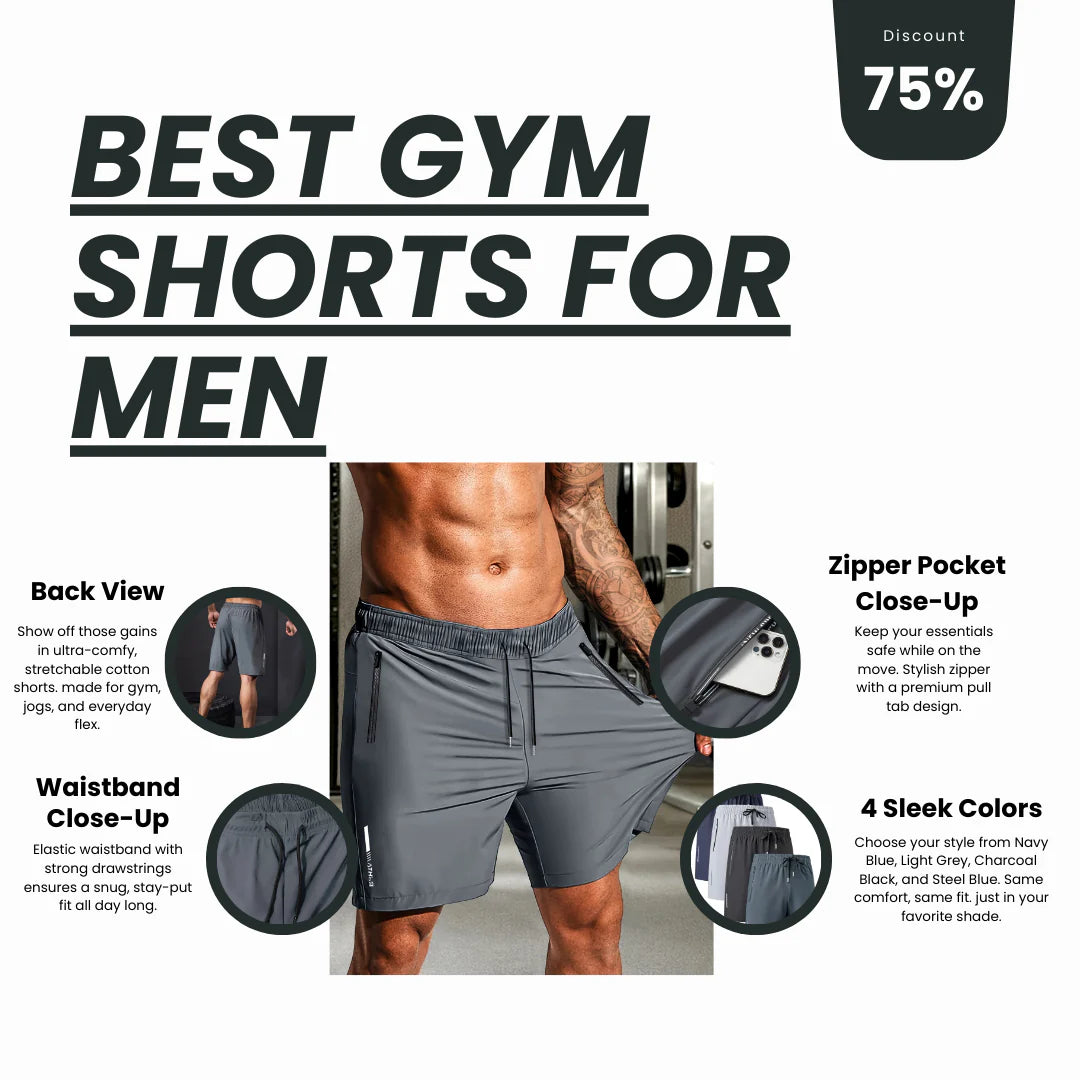 🩳Combo of 4 Men's Premium Cotton Shorts