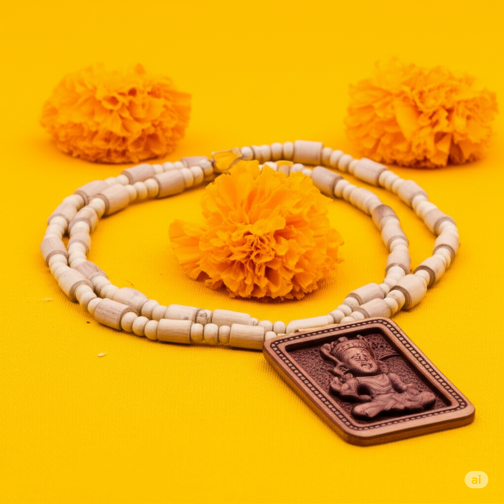 ๐ฟโจ Tulsi Kanthi Mala with Hanuman Pendant (2 Pc Set)